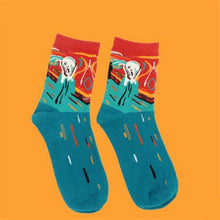 Load image into Gallery viewer, Autumn Winter NEW 3D Retro Personality Art Socks Unisex Women Men Funny Novelty Starry Night Vintage Socks Oil Happy Socks HOT