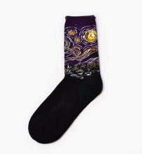 Load image into Gallery viewer, Autumn Winter NEW 3D Retro Personality Art Socks Unisex Women Men Funny Novelty Starry Night Vintage Socks Oil Happy Socks HOT