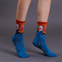 Load image into Gallery viewer, Autumn Winter NEW 3D Retro Personality Art Socks Unisex Women Men Funny Novelty Starry Night Vintage Socks Oil Happy Socks HOT