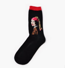 Load image into Gallery viewer, Autumn Winter NEW 3D Retro Personality Art Socks Unisex Women Men Funny Novelty Starry Night Vintage Socks Oil Happy Socks HOT
