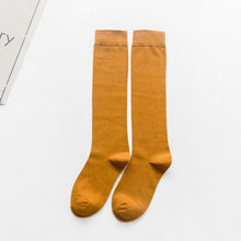 Load image into Gallery viewer, 1 Pair Women's Socks Autumn Winter Fashion Long Socks Preppy Style Knee Socks Solid Color High Elastic