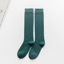 Load image into Gallery viewer, 1 Pair Women's Socks Autumn Winter Fashion Long Socks Preppy Style Knee Socks Solid Color High Elastic