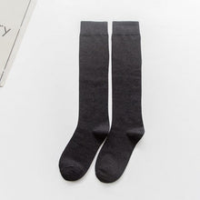 Load image into Gallery viewer, 1 Pair Women's Socks Autumn Winter Fashion Long Socks Preppy Style Knee Socks Solid Color High Elastic