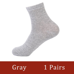 Casual Men's Business Socks For Men Cotton Brand Crew Black White Gray Long Male Socks 2019 New Warm Autumn Winter 1 5 10 pairs