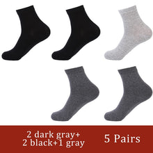 Load image into Gallery viewer, Casual Men's Business Socks For Men Cotton Brand Crew Black White Gray Long Male Socks 2019 New Warm Autumn Winter 1 5 10 pairs