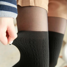 Load image into Gallery viewer, 2019 tights women Spring Autumn style Women Girls Cute Black Twisted Knee Stockings Twisted Pantyhose Tights Female Pantys