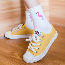 Load image into Gallery viewer, Women Cotton Socks 2018 New Fashion All seasons Cartoon Flamingo Pattern For Ladies Trend Harajuku Loose Socks