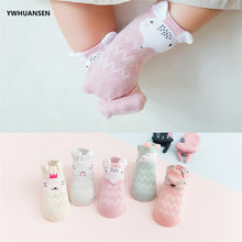 Load image into Gallery viewer, YWHUANSEN 5 Pairs/lot Summer Mesh Socks For Newborns Baby Cute Cartoon Socks For Girls Thin Soft Cotton Boy Child Socks Infants