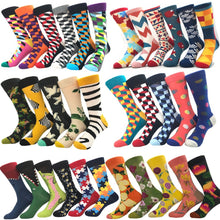 Load image into Gallery viewer, New happy Mens socks Women animal alien chili Moustache sloths Novelty Sock combed cotton funny Socks Men's big size Crew Socks