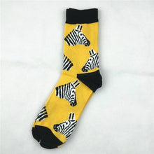 Load image into Gallery viewer, New happy Mens socks Women animal alien chili Moustache sloths Novelty Sock combed cotton funny Socks Men's big size Crew Socks