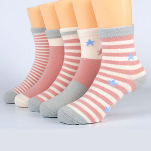 KAVKAS 5 Pairs Baby Girls Boy Sock Spring Summer Newborn Baby Boy Socks Meias Para Bebe baby winter warm sock children socks 0-8