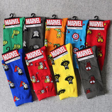 Load image into Gallery viewer, Marvel Comics Hero General Socks cartoon Iron Man Captain America Knee-High Warm Stitching pattern Antiskid Casual Sock