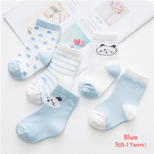 Load image into Gallery viewer, Winter Spring Hot 5Pairs Baby Kids Cute Cartoon Socks Newborn Infant Toddler Soft Cotton Sock Comfortable Ankle Socks For 0-10Y