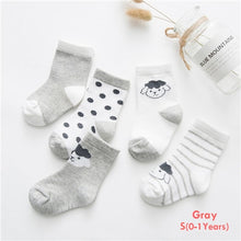 Load image into Gallery viewer, Winter Spring Hot 5Pairs Baby Kids Cute Cartoon Socks Newborn Infant Toddler Soft Cotton Sock Comfortable Ankle Socks For 0-10Y