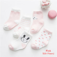 Load image into Gallery viewer, Winter Spring Hot 5Pairs Baby Kids Cute Cartoon Socks Newborn Infant Toddler Soft Cotton Sock Comfortable Ankle Socks For 0-10Y