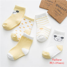 Load image into Gallery viewer, Winter Spring Hot 5Pairs Baby Kids Cute Cartoon Socks Newborn Infant Toddler Soft Cotton Sock Comfortable Ankle Socks For 0-10Y