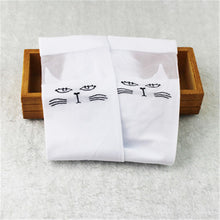 Load image into Gallery viewer, White school girls socks cotton knee high long socks cartoon star/heart/stripe design princess socks kniekousen meisje