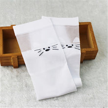Load image into Gallery viewer, White school girls socks cotton knee high long socks cartoon star/heart/stripe design princess socks kniekousen meisje
