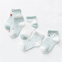 Load image into Gallery viewer, 5Pairs/lot Infant Baby Socks Summer Mesh Thin Baby Socks for Girls Cotton Newborn Boy Toddler Socks Baby Clothes Accessories