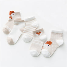 Load image into Gallery viewer, 5Pairs/lot Infant Baby Socks Summer Mesh Thin Baby Socks for Girls Cotton Newborn Boy Toddler Socks Baby Clothes Accessories