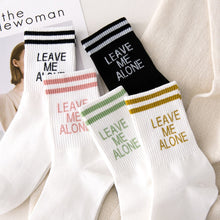 Load image into Gallery viewer, Autumn Winter Funny Socks Women Cotton Cartoon Cute Socks Long Letter Harajuku Socks Ladies Thick White Warm Glitter letter