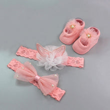 Load image into Gallery viewer, 3 Pairs/Lot Lace Flower Newborn Baby Socks Cotton Anti-Slip Kids Floor Socks Bow Baby Girl Socks Spring Summer Girls Gift sokken
