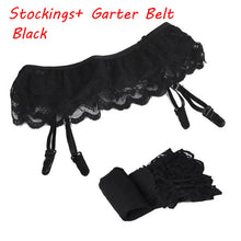 Load image into Gallery viewer, 1 Set Hot Sale Womens Fashion Sexy Hot Lace Soft Top Thigh-Highs Stockings + Suspender Garter Belt