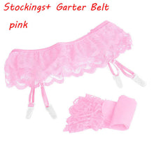 Load image into Gallery viewer, 1 Set Hot Sale Womens Fashion Sexy Hot Lace Soft Top Thigh-Highs Stockings + Suspender Garter Belt