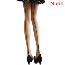 Load image into Gallery viewer, 1 Pair Female Sexy Stockings Pantyhose English Love Letter Tattoo Jacquard For Woman Girl Ladies One Line Design Stockings