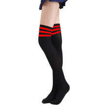 Load image into Gallery viewer, 1 Pair Cutton Stripe Stockings Girls korean japanese kawaii lolita Socks Casual Thigh High Knee Socks Womens Long Socks