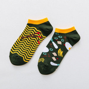 Spring Trendy happy Socks men Cotton Boat Man Socks Interest Funny Originality Series harajuku ankle sock Animal fruit