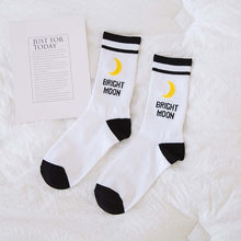 Load image into Gallery viewer, Autumn Winter Funny Socks Women Cotton Cartoon Cute Socks Long Letter Harajuku Socks Ladies Thick White Warm Glitter letter