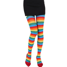 Load image into Gallery viewer, Women Stripe Print Long Tube Knee Socks Fancy Dress Party Funny Dress Up Props （F=Red,C and G are out of stock)