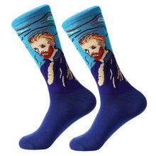 Load image into Gallery viewer, MYORED 1 pair Dropshipping men women socks cotton starry night art world famous oil painting socks unisex funny novelty socks