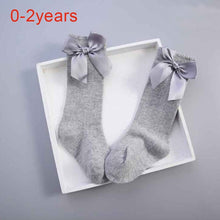 Load image into Gallery viewer, Newborn baby girls socks Summer Spring Mesh socks kids bow knee high long tube sock sokken princess infant baby socks calcetines