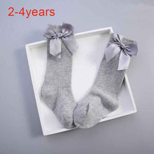 Load image into Gallery viewer, Newborn baby girls socks Summer Spring Mesh socks kids bow knee high long tube sock sokken princess infant baby socks calcetines
