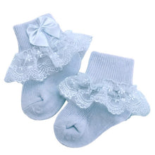 Load image into Gallery viewer, Bow Lace Baby Socks Newborn Cotton Baby Girls Sock Cute Toddler Socks Princess Style Baby Accessories