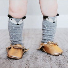 Load image into Gallery viewer, 1 Pair Unisex Lovely Cute Cartoon Fox Kids baby Socks Knee Girl Boy Baby Toddler Socks animal infant Soft Cotton socks 0-3 Y