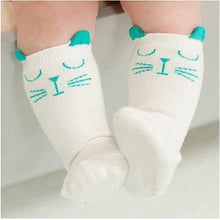 Load image into Gallery viewer, 1 Pair Unisex Lovely Cute Cartoon Fox Kids baby Socks Knee Girl Boy Baby Toddler Socks animal infant Soft Cotton socks 0-3 Y