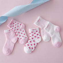 Load image into Gallery viewer, 5 Pair=10PCS/lot 2019 New Dot Kids Socks Summer Thin Comfortable Breathable Cotton Fashion Baby Socks Toddler Girls for 0~6 Year