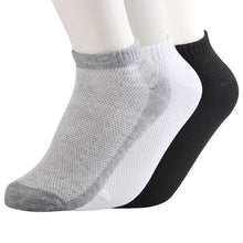 Load image into Gallery viewer, 20Pcs=10Pair Solid Mesh Men's Socks Invisible Ankle Socks Men Summer Breathable Thin Male Boat Socks HOT SALE 2019 DropShip