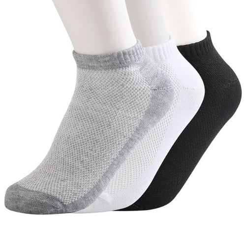 20Pcs=10Pair Solid Mesh Men's Socks Invisible Ankle Socks Men Summer Breathable Thin Male Boat Socks HOT SALE 2019 DropShip