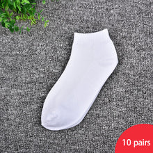 Load image into Gallery viewer, 20Pcs=10Pair Solid Mesh Men's Socks Invisible Ankle Socks Men Summer Breathable Thin Male Boat Socks HOT SALE 2019 DropShip