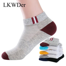 Load image into Gallery viewer, 5 Pairs Mens Autumn Summer Socks Classic Patchwork Mesh Breathable Cotton Men Short Sock High Quality Deodorant Male Socks Meias