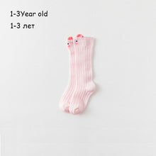Load image into Gallery viewer, Newborn baby girls socks Summer Spring Mesh socks kids bow knee high long tube sock sokken princess infant baby socks calcetines