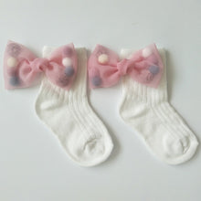 Load image into Gallery viewer, New Baby Girls Socks With Bows Toddlers Infants Cotton Ankle Socks Beading Baby Girls Princess Sock Cute Children Socks