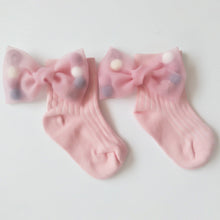 Load image into Gallery viewer, New Baby Girls Socks With Bows Toddlers Infants Cotton Ankle Socks Beading Baby Girls Princess Sock Cute Children Socks