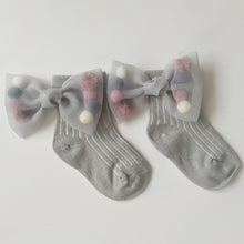 Load image into Gallery viewer, New Baby Girls Socks With Bows Toddlers Infants Cotton Ankle Socks Beading Baby Girls Princess Sock Cute Children Socks