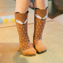 Load image into Gallery viewer, Cartoon Cute Kids Cotton Socks Hosiery Animal Baby Cotton Sock Knee High Long Legwarmer Cute Socks Boy Girl Children socks 0-6 Y