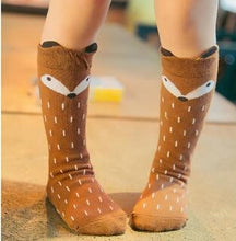 Load image into Gallery viewer, Cartoon Cute Kids Cotton Socks Hosiery Animal Baby Cotton Sock Knee High Long Legwarmer Cute Socks Boy Girl Children socks 0-6 Y